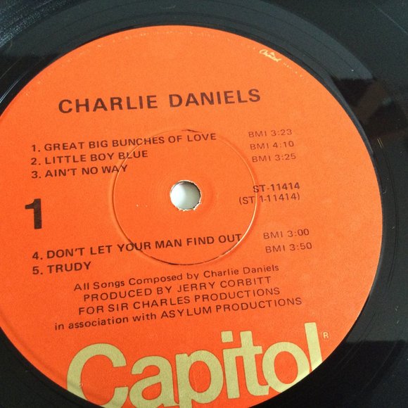 Charlie Daniels Self Titled LP reIssue - Picture 10 of 13